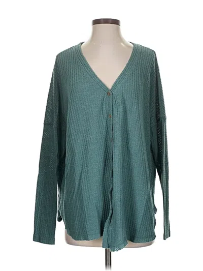 Pre-owned Wishlist Long Sleeve Blouse In Blue