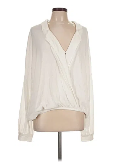 Pre-owned Wishlist Long Sleeve Blouse In Ivory