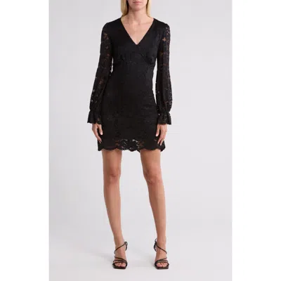 Wishlist Long Sleeve Lace Dress In Black