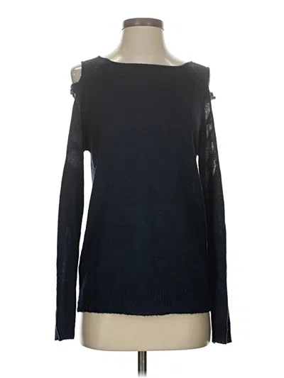 Pre-owned Wishlist Long Sleeve Top Black Cold Shoulder Neckline Tops