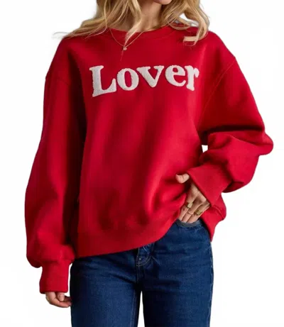 Wishlist Lover Ribbed Sweater In Red