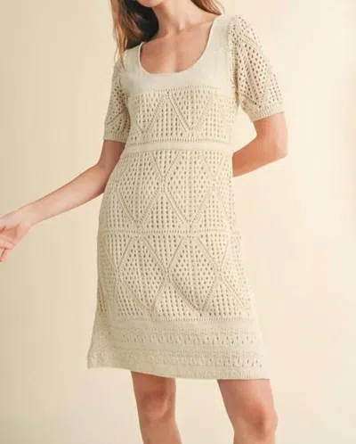 Wishlist Made With Love Crochet Dress In Natural In Neutral