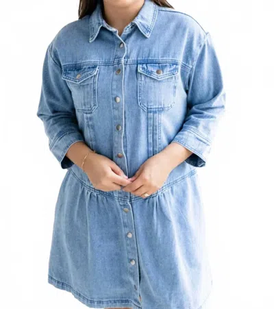 Wishlist Mara Mini Dress In Denim Blue
