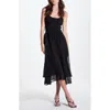 Wishlist Mesh Tiered Midi Dress In Black