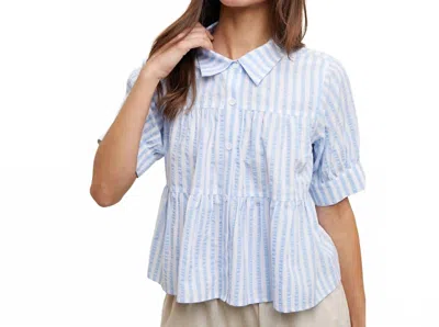 Wishlist Mila Top In Blue/white