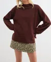 Wishlist Mock Neck Sweater In Bordeaux