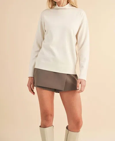 Wishlist Mock Neck Sweater In Ecru