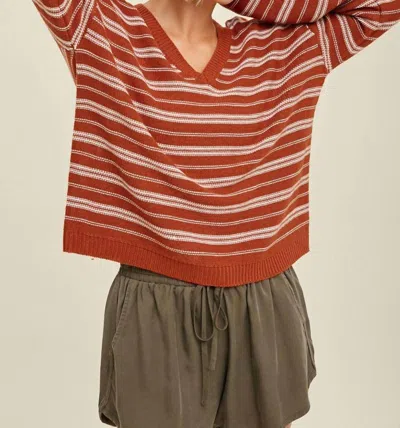 Wishlist Nanjemoy Sweater In Brick In Red