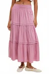 Wishlist Nora Midi Skirt In Cyclamen In Pink