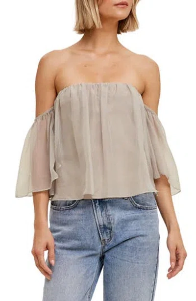 Wishlist Off The Shoulder Organza Top In Multi