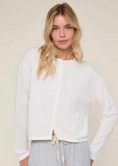 Wishlist Once Upon A Long Sleeve Cardigan In Ivory In Animal Print