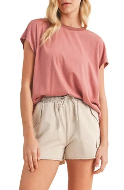 Wishlist Open Back Cutout Knit Top In Pink