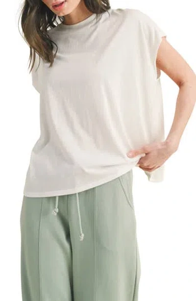 Wishlist Open Back Cutout Knit Top In White