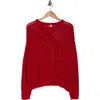 Wishlist Open Knit Sweater In Red