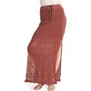 Wishlist Open Stitch Drawstring Cotton Midi Skirt