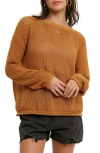 Wishlist Open Stitch Sweater In Brown