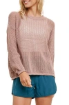 Wishlist Open Stitch Sweater In Pink