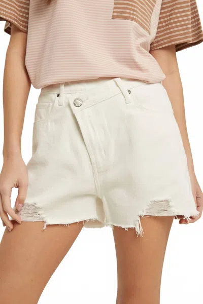 Wishlist Overlap Distressed Denim Shorts In White