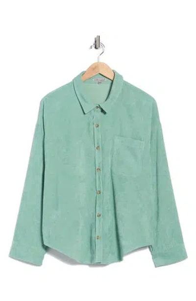 Wishlist Oversize Corduroy Shacket In Animal Print