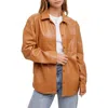Wishlist Oversize Faux Leather Shirt Jacket