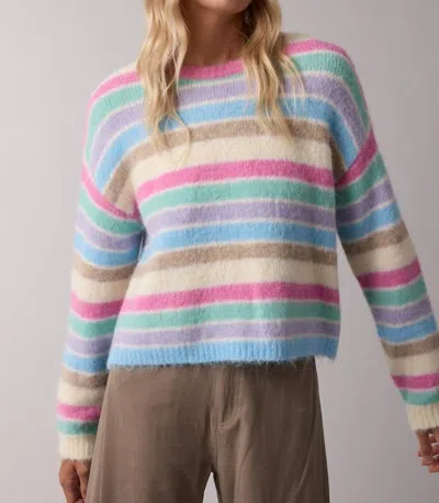 Wishlist Pastel Striped Sweater In Cloud Nine In Multi