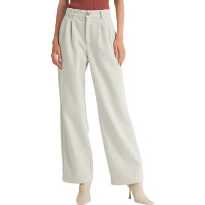 Wishlist Pleated Wide Leg Trousers In White