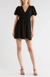 Wishlist Puff Sleeve Dress In Black