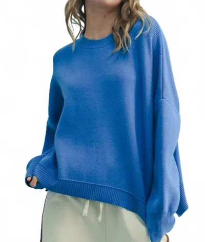 Wishlist Pulling It Together Sweater In Pacific Blue
