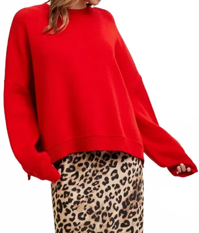 Wishlist Pulling It Together Sweater In Red