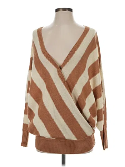 Pre-owned Wishlist Pullover Sweater In Brown
