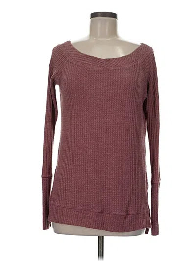 Pre-owned Wishlist Pullover Sweater In Burgundy