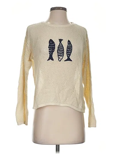 Pre-owned Wishlist Pullover Sweater In Ivory