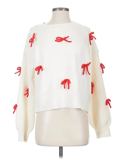 Pre-owned Wishlist Pullover Sweater In White