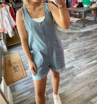 Wishlist Relaxed Fit Denim Overall In Light Wash
