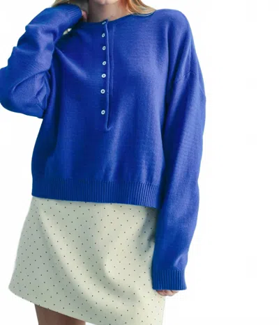 Wishlist Rhea Pullover Sweater In Bright Blue