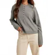 Wishlist Rhea Pullover Sweater In Light Mole In Gray