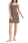 Wishlist Rib Knit Minidress In Brown