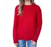 Wishlist Ribbed Band Detail Sweater In Red In Red