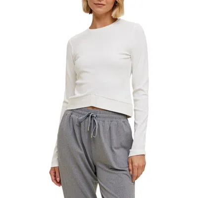 Wishlist Ribbed Knit Top In White