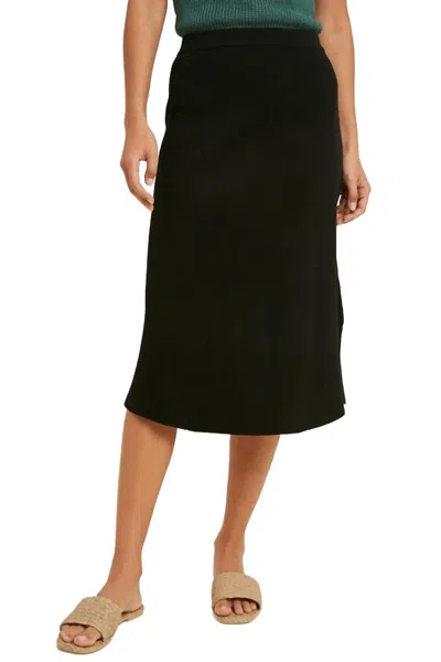 Wishlist Ribbed Midi Sweater Skirt In Black