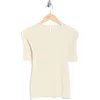Wishlist Ribbed Short Sleeve Knit Top In Neutral
