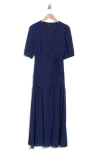 Wishlist Ruched Maxi Dress In Navy