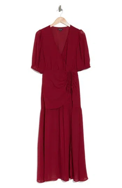 Wishlist Ruched Maxi Dress In Red
