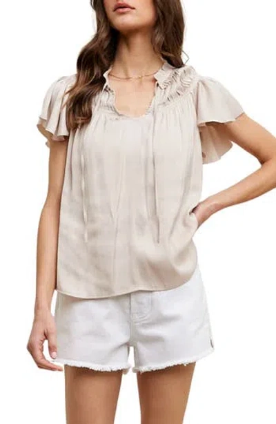 Wishlist Ruched Satin Top In Multi