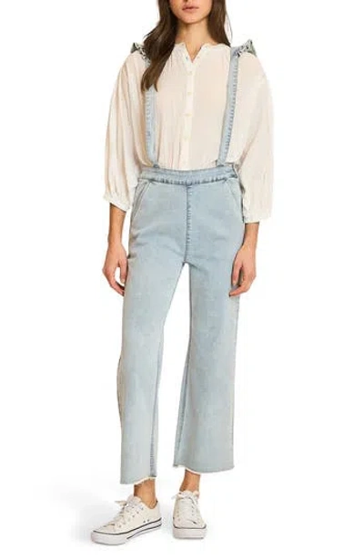 Wishlist Ruffle Strap Denim Suspender Overalls