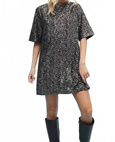 Wishlist Sabrina Sequin Mini Dress In Black In Multi