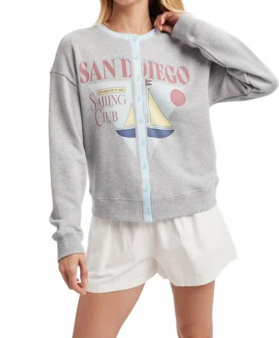 Wishlist San Diego Cardigan In Heather Grey Sky In Multi