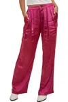 Wishlist Satin Pants In Fuchsia In Pink