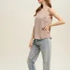 Shop Wishlist Satin V-neck Cami In Mauve In Beige