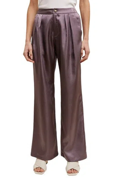 Wishlist Satin Wide Leg Pants In Red